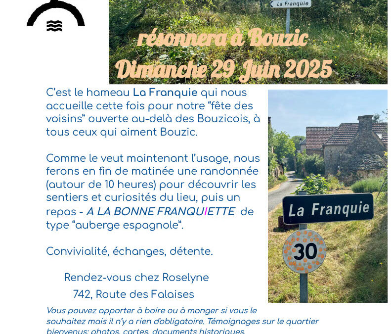 Le hameau de La Franquie vous attend le dimanche 29 juin