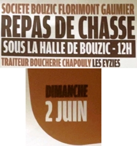 Repas de chasse à Bouzic